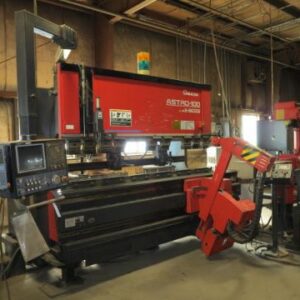 Amada Astro 100 CNC Press 80 ton x 8' and w/6-axis Robotic Bend Cell